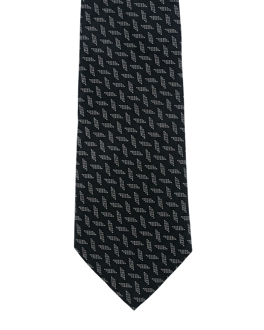 ARMANI COLLEZIONI Armani Collezioni Mens Black / Gray Geometric Silk Neck Tie