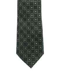ARMANI COLLEZIONI Armani Collezioni Mens Olive Green / Beige Geometric Silk Neck Tie