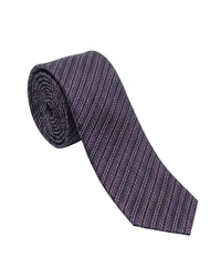 ARMANI COLLEZIONI Armani Collezioni Mens Dark Purple / Pink Textured Diagonal Stripe Neck Tie