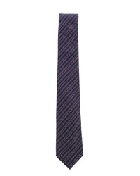 ARMANI COLLEZIONI Armani Collezioni Mens Dark Purple / Pink Textured Diagonal Stripe Neck Tie