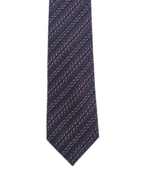 ARMANI COLLEZIONI Armani Collezioni Mens Dark Purple / Pink Textured Diagonal Stripe Neck Tie
