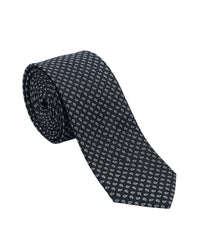 ARMANI COLLEZIONI Armani Collezioni Mens Navy / Gray Geometric Silk Neck Tie