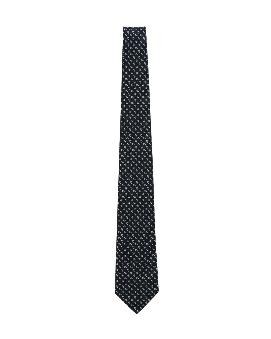 ARMANI COLLEZIONI Armani Collezioni Mens Navy / Gray Geometric Silk Neck Tie