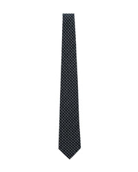 ARMANI COLLEZIONI Armani Collezioni Mens Navy / Gray Geometric Silk Neck Tie