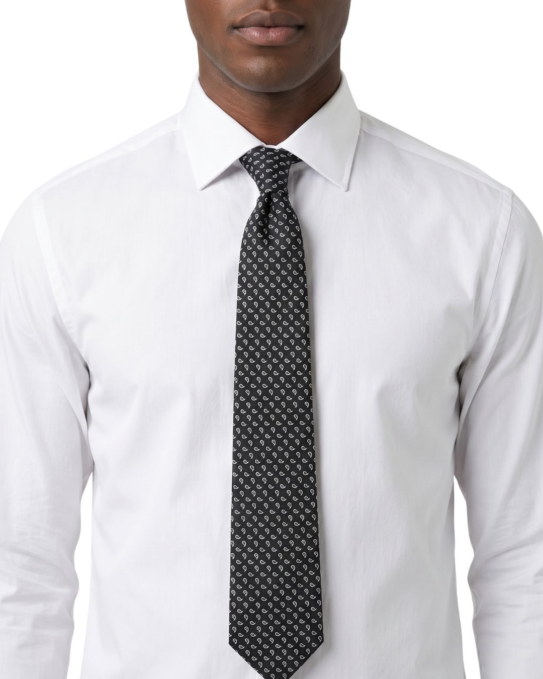 ARMANI COLLEZIONI Armani Collezioni Mens Navy / Gray Geometric Silk Neck Tie