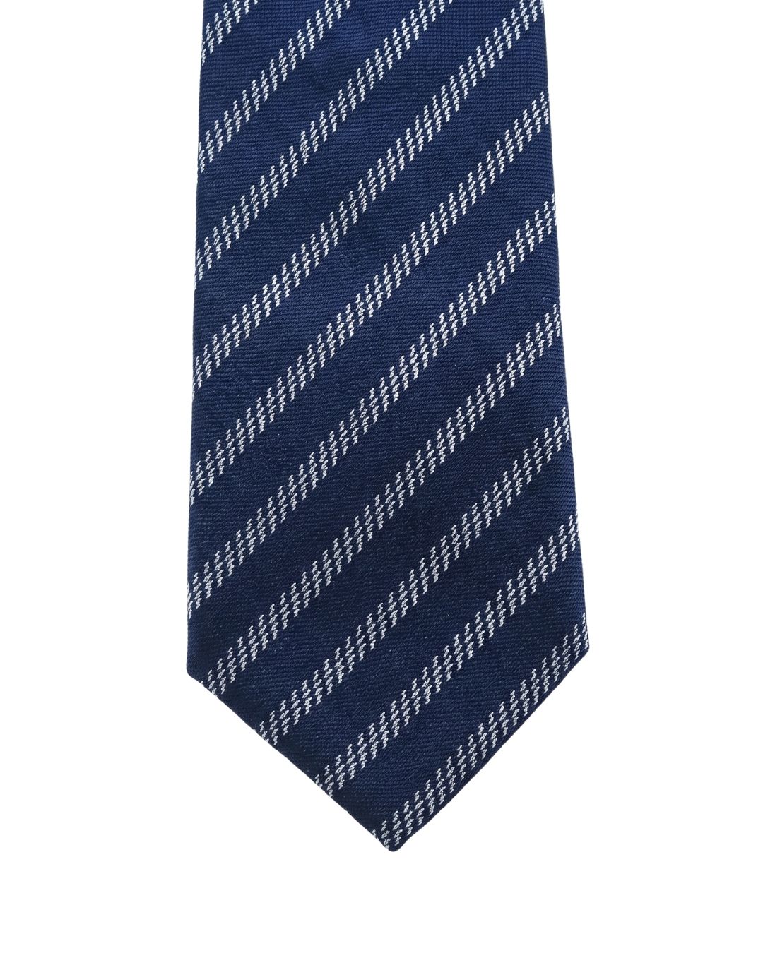 ARMANI COLLEZIONI Armani Collezioni Mens Navy Blue / Light Blue Diagonal Stripe Neck Tie