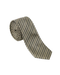 ARMANI COLLEZIONI Armani Collezioni Mens Beige / Black Diagonal Stripe Silk Neck Tie