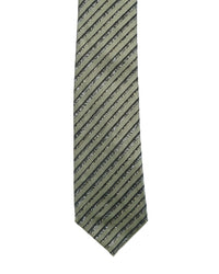ARMANI COLLEZIONI Armani Collezioni Mens Beige / Black Diagonal Stripe Silk Neck Tie