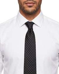 ARMANI COLLEZIONI Armani Collezioni Mens Black / White Micro Dot Silk Neck Tie