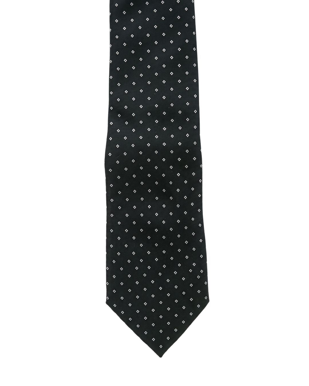 ARMANI COLLEZIONI Armani Collezioni Mens Black / White Micro Dot Silk Neck Tie