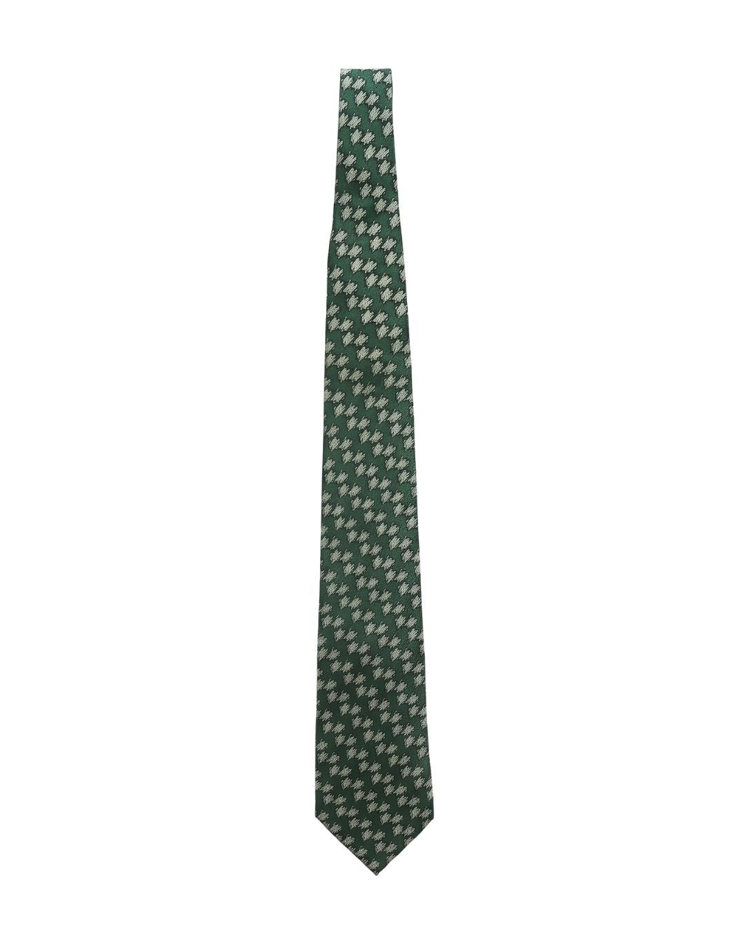 ARMANI COLLEZIONI Armani Collezioni Mens Green / Tan Floral Silk Neck Tie