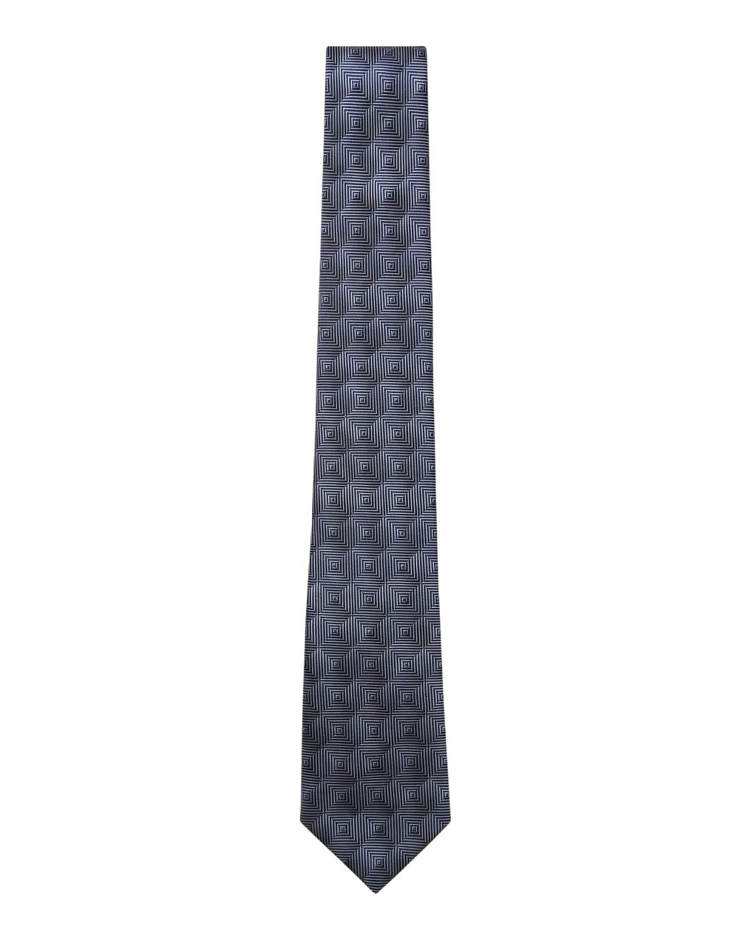 ARMANI COLLEZIONI Armani Collezione Mens Gray / Charcoal Optical Grid Neck Tie