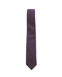 ARMANI COLLEZIONI Armani Collezioni Mens Purple / White Micro Geometric Silk Neck Tie