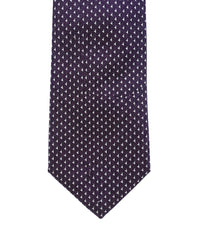 ARMANI COLLEZIONI Armani Collezioni Mens Purple / White Micro Geometric Silk Neck Tie