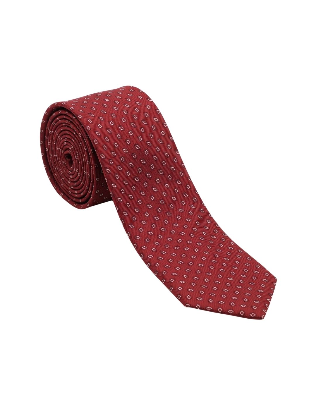 ARMANI COLLEZIONI Armani Collezioni Mens Red / Gold Mini Motif Silk Neck Tie