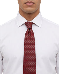 ARMANI COLLEZIONI Armani Collezioni Mens Red / Gold Mini Motif Silk Neck Tie