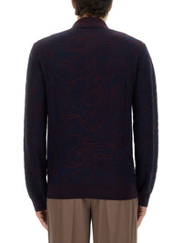 Etro Men Long-Sleeved Polo Shirt