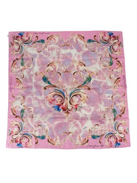 Versace Jeans Couture Women's Orchid Silk Baroque Floral Scarf