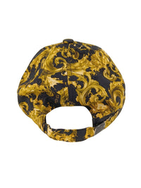 Versace Jeans Couture Women's Black Gold Baroque Baseball Cap
