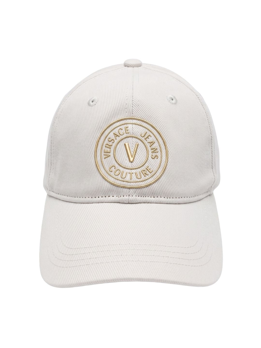 Versace Jeans Couture Women's White Gold Crest Baseball Cap