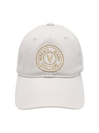 Versace Jeans Couture Women's White Gold Crest Baseball Cap