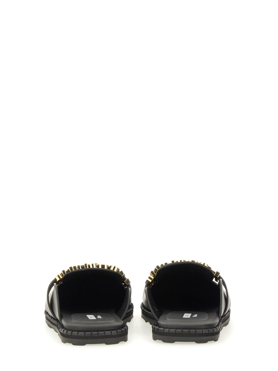 Moschino Women Sabot With Logo Lettering