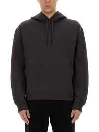 Saint Laurent Men Hooded Sweatshirt With Logo