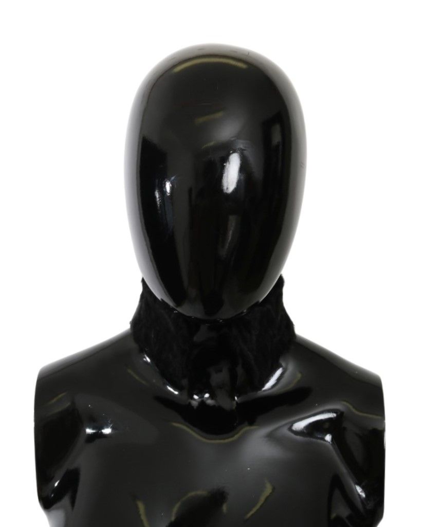 Dolce & Gabbana Elegant Black Lambskin Women's Scarf