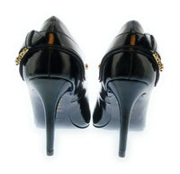 Versace Jeans Couture Womens Black Buckle Pointed Toe Pumps