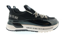 Versace Jeans Couture Womens Black Mesh Chunky Platform Sneakers