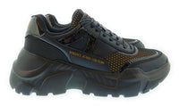 Versace Jeans Couture Womens Black Gold Studded Chunky Sneakers