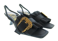 Versace Jeans Couture Womens White Ornate Buckle Platform Sneakers