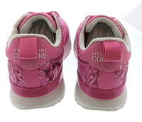 Versace Jeans Couture Womens Orchid Baroque Mesh Platform Sneakers