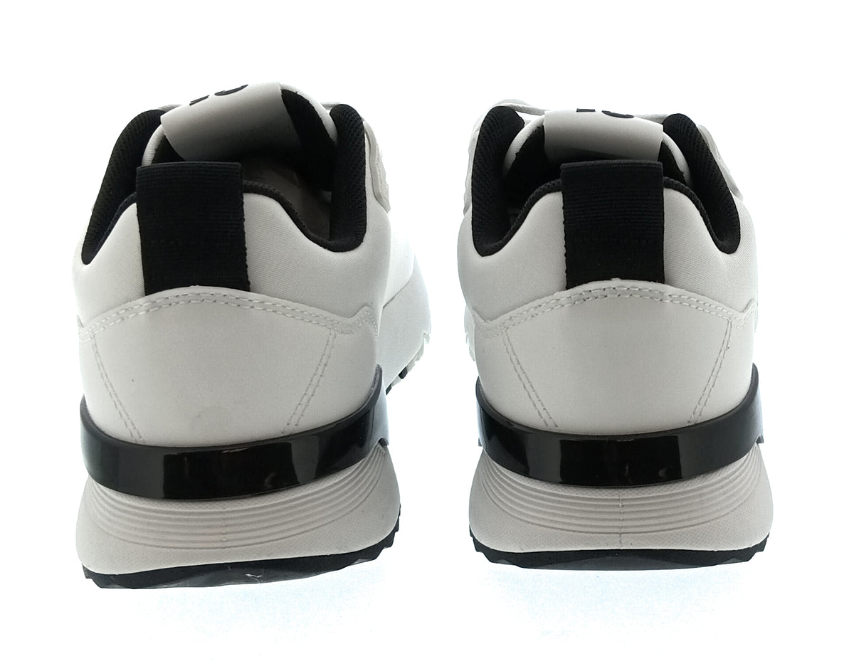 Versace Jeans Couture Women's White Gold Baroque Logo Sneakers