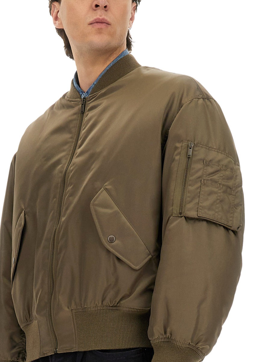 Saint Laurent Men Water-Repellent Bomber Jacket