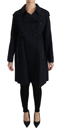 Dolce & Gabbana Dolce & Gabbana Coat Blue Cotton Women Trench Women's Jacket