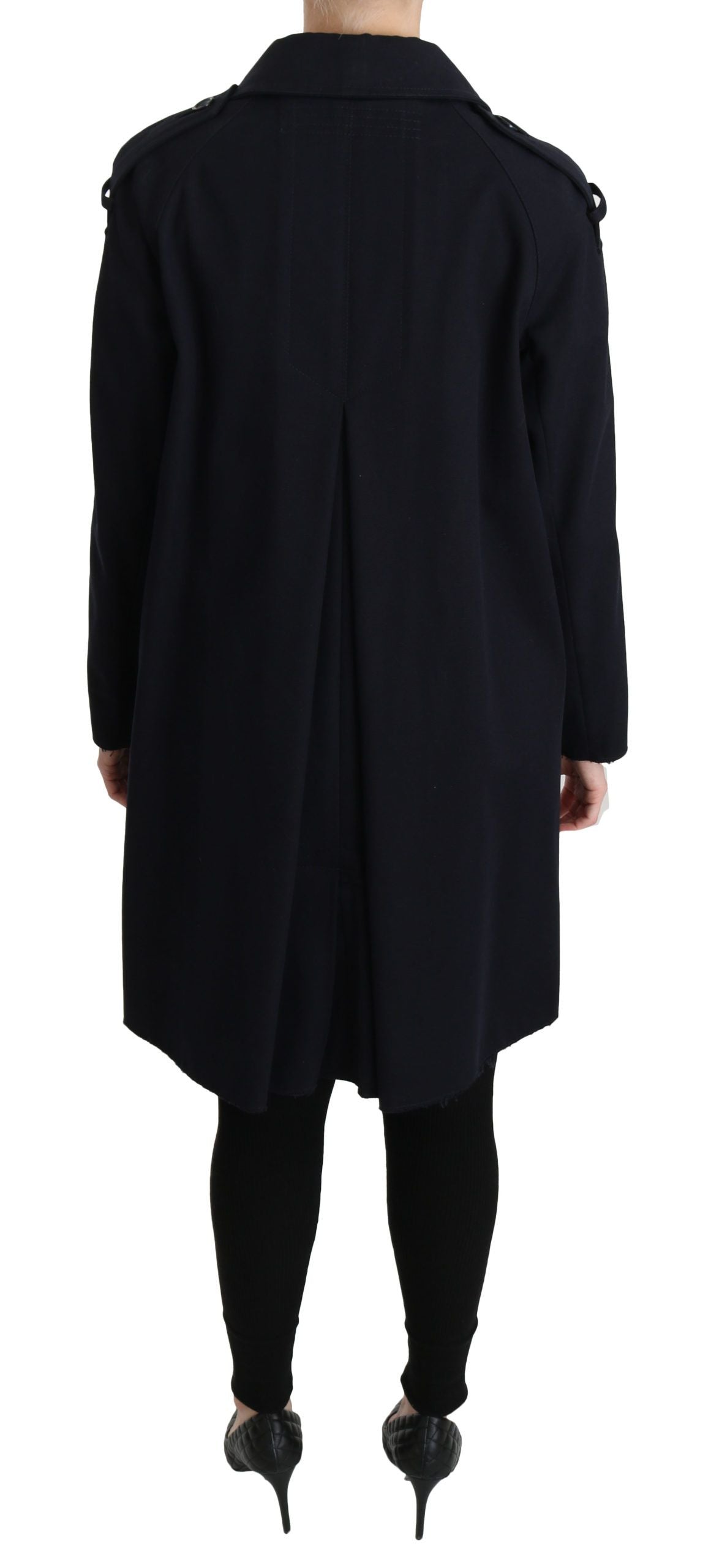 Dolce & Gabbana Dolce & Gabbana Coat Blue Cotton Women Trench Women's Jacket