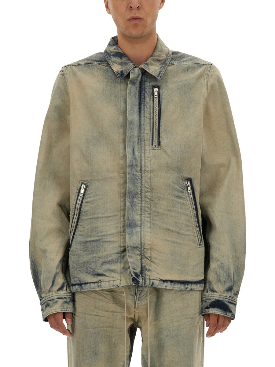 Rick Owens Drkshdw Men Jacket With Concealed Zipper