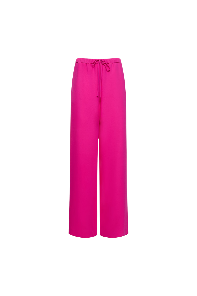Valentino Garavani Valentino Cady Couture High Waist Wide Pants Pink Pp 3B3Rb4551Mm_Uwt