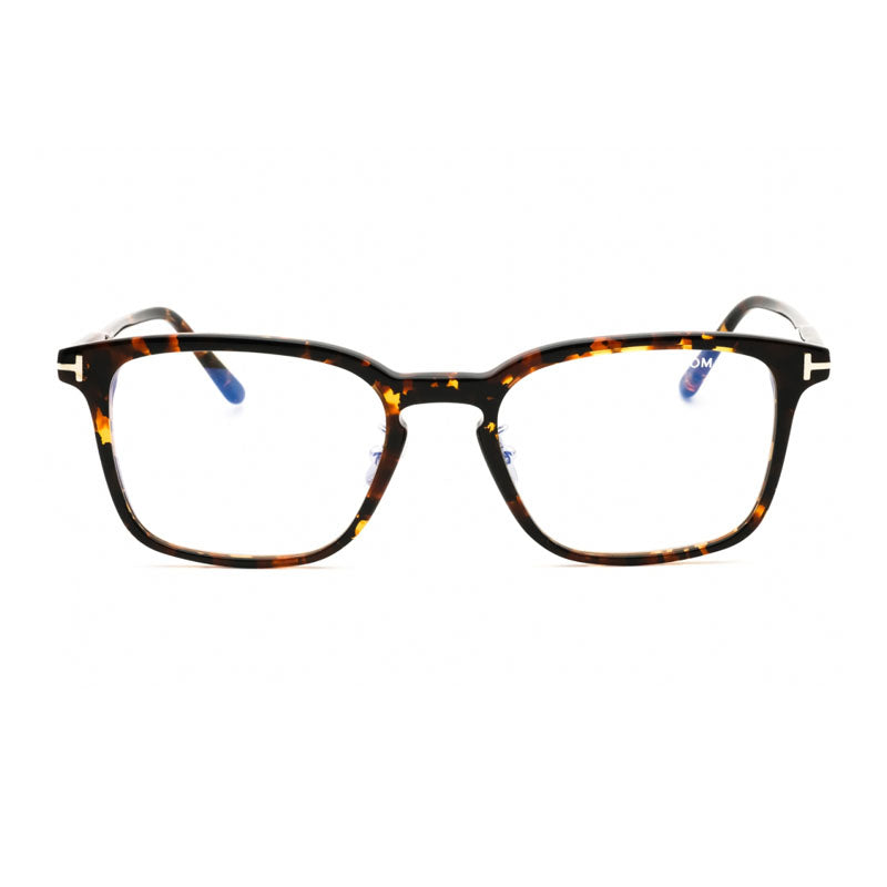 Tom Ford Eyeglasses Square Full Rim, Havana Frame and Clear/Blue-Light Block Lenses Lens FT5928-D-B056