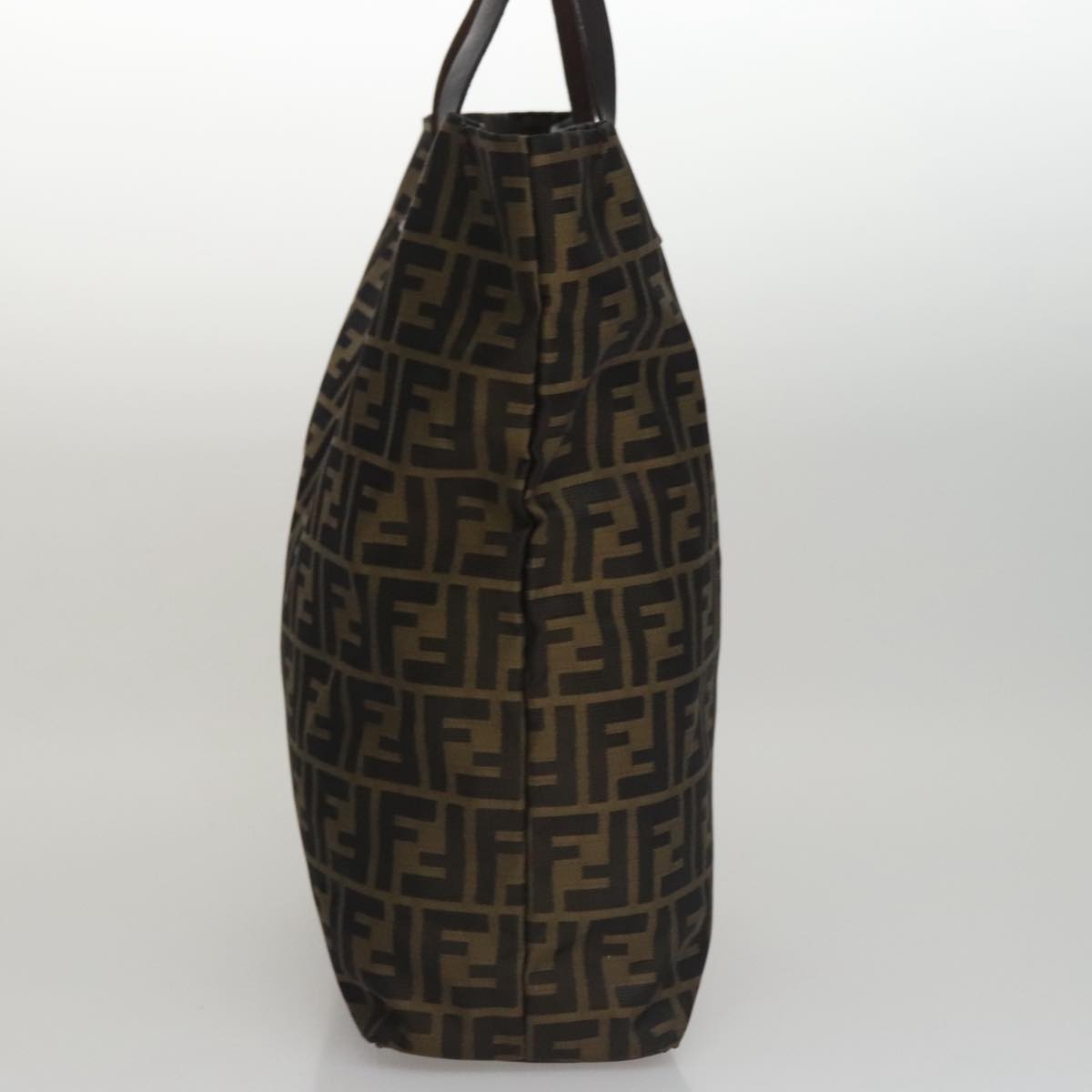 Fendi Zucca Brown Canvas Handbag (Pre-Owned)