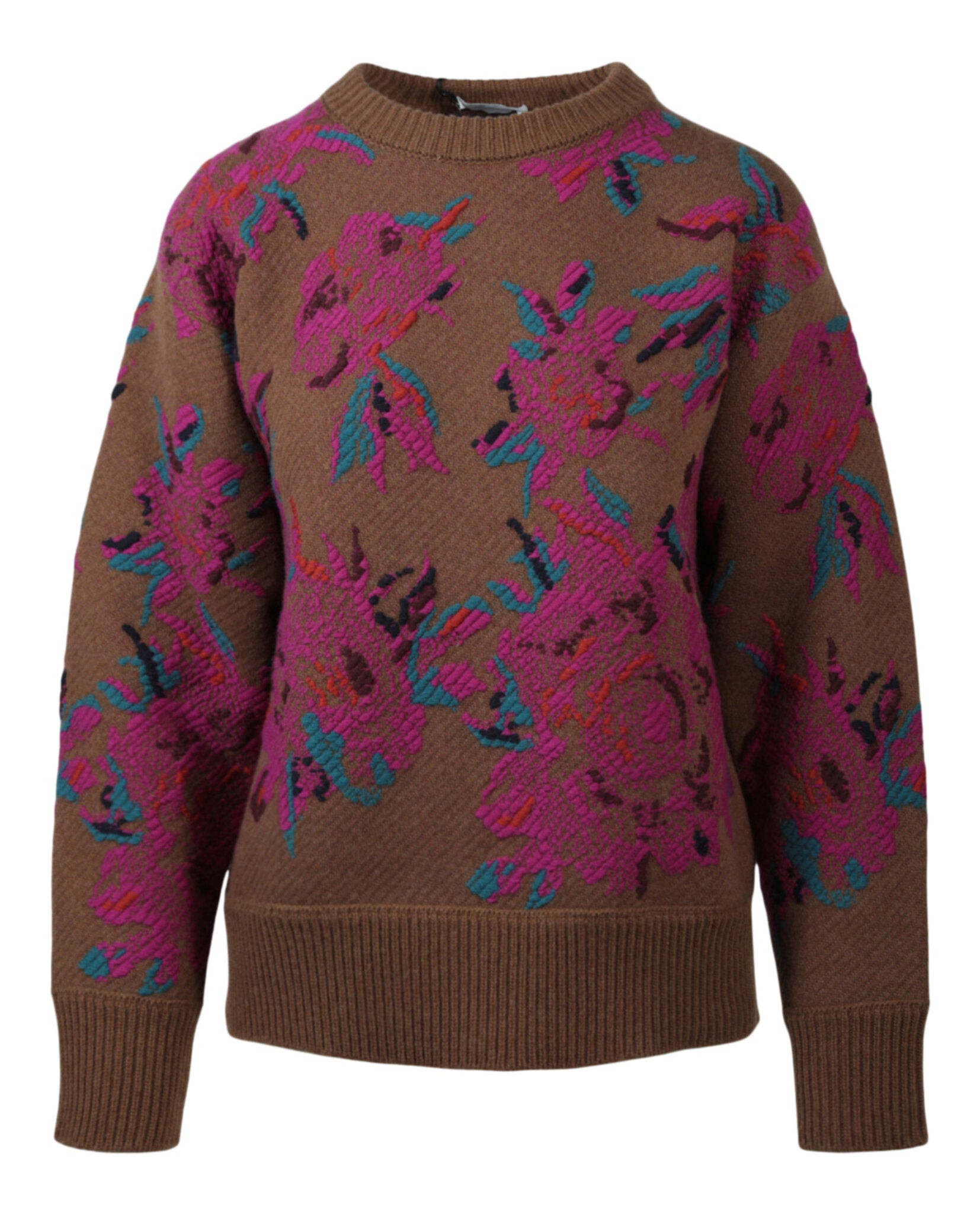 Ferragamo Womens Floral Wool Sweater