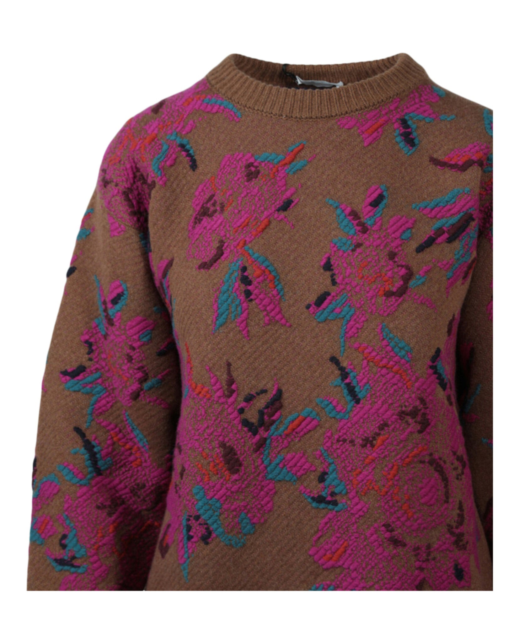 Ferragamo Womens Floral Wool Sweater