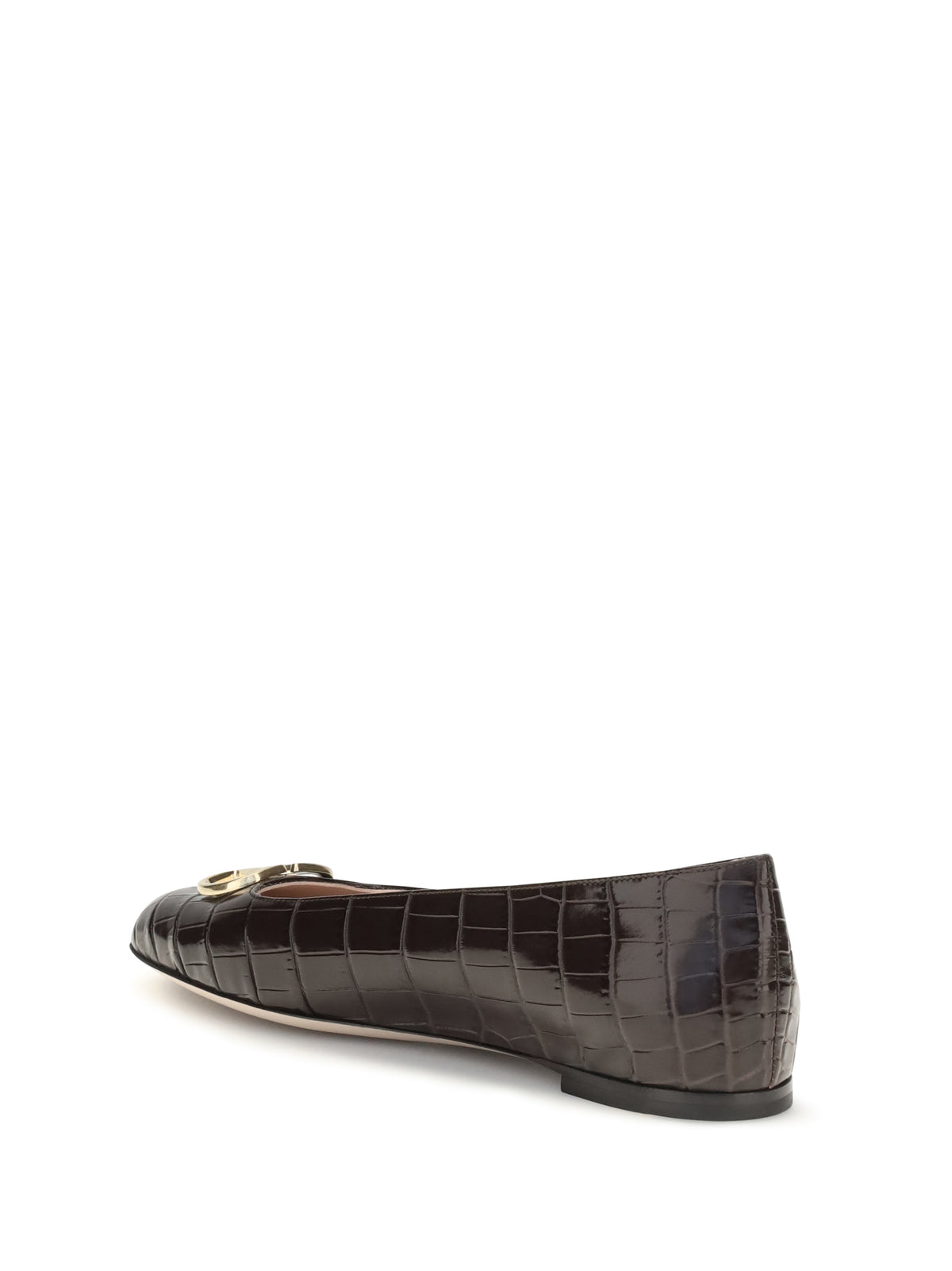 VALENTINO GARAVANI Valentino Garavani Women Vlogo Signature Croc-Effect Ballerinas