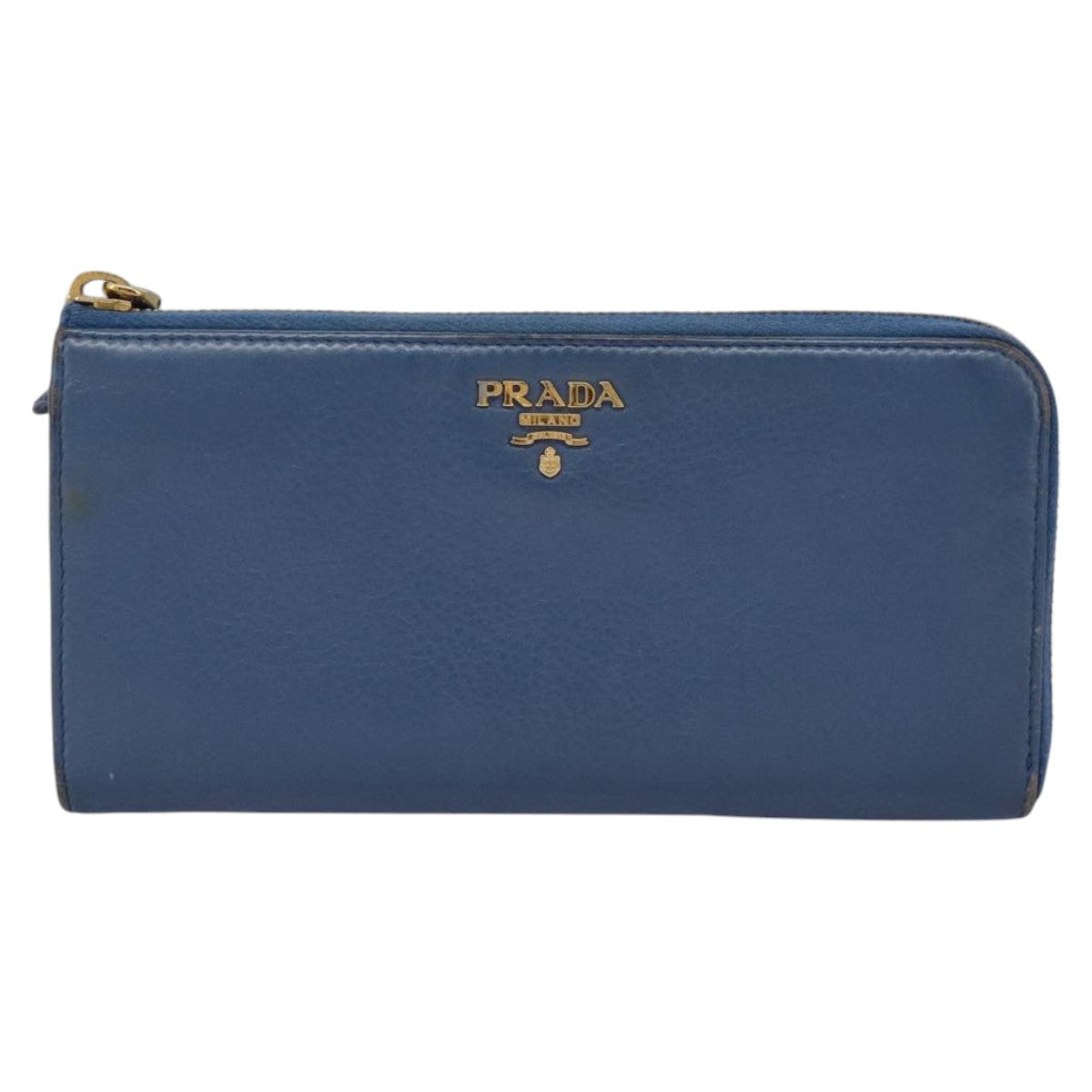 Prada Saffiano Blue Leather Wallet (Pre-Owned) OS Blue
