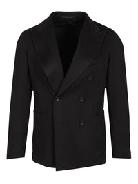 Tagliatore Men Double-Breasted Wool And Cashmere Blazer