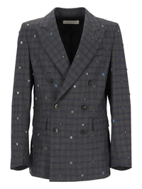 Dries Van Noten Men Embroidered Wool Blazer