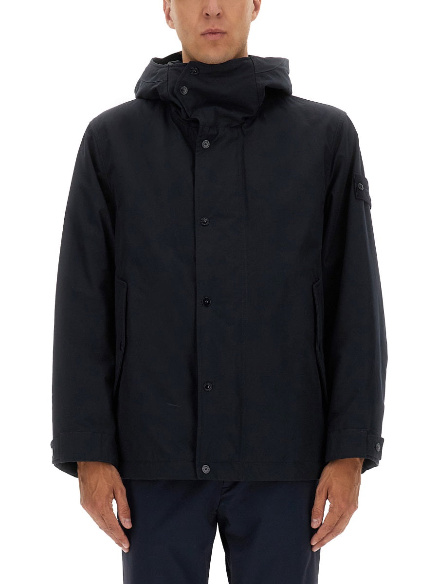 Stone Island Men Waterproof Jacket With Hood