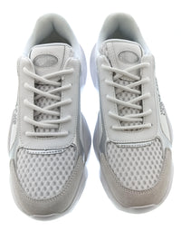 Versace Jeans Couture Womens White Silver Sculpted Sole Sneakers