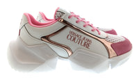 Versace Jeans Couture Womens White Orchid Sculpted Sole Sneakers